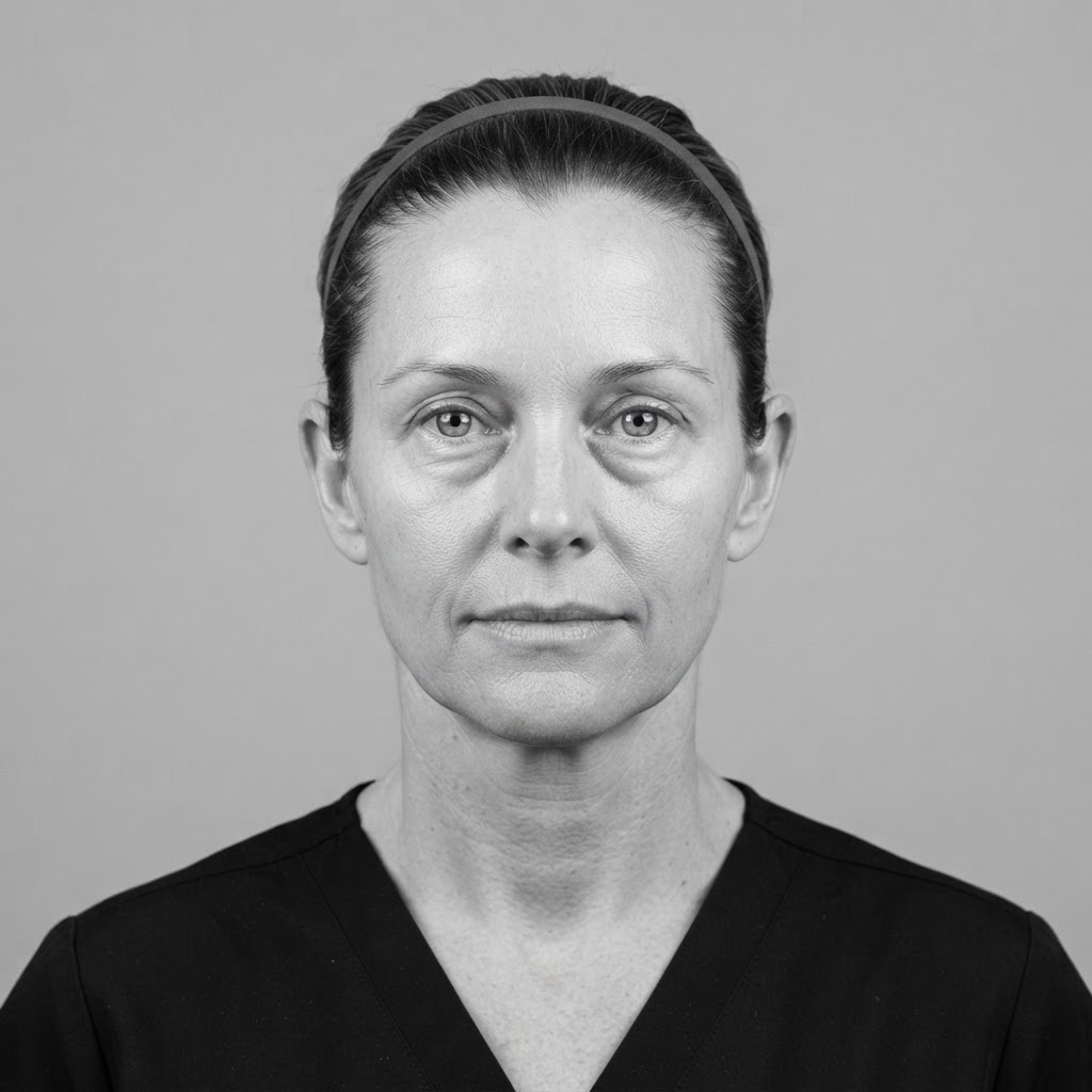 Eyelid surgery result, after