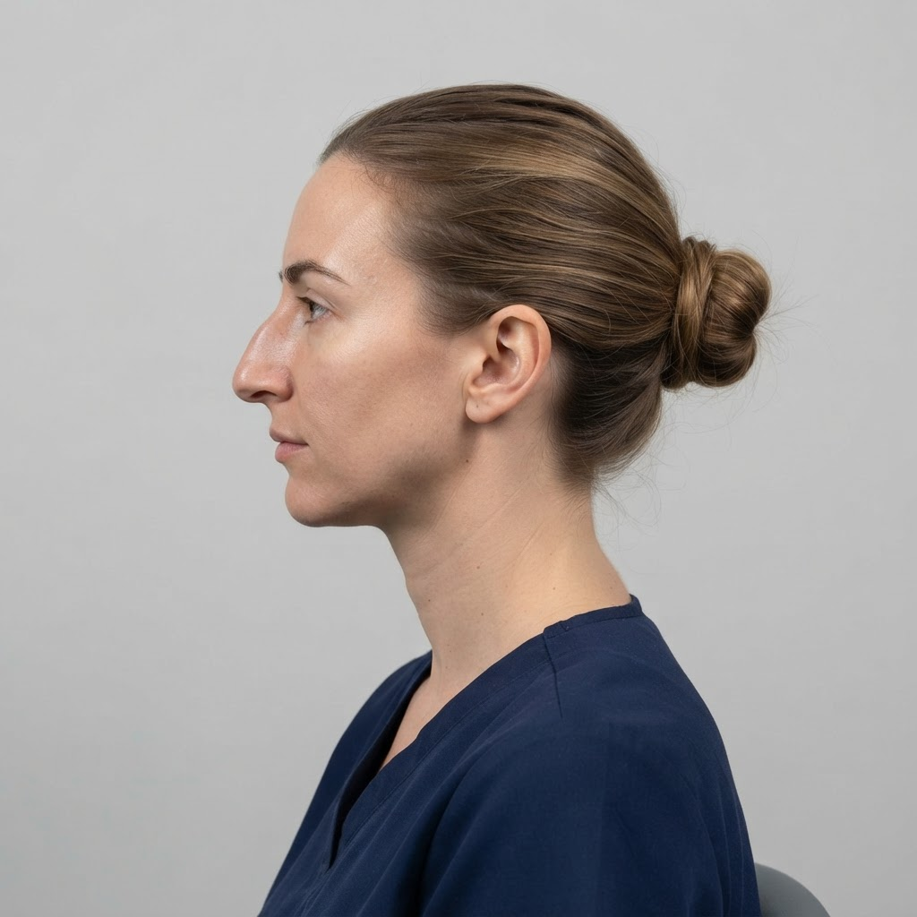 Rhinoplasty result, before